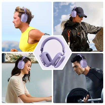 Rotatable Over-Ear Wireless Headphones Bluetooth 5.4 800mAh Large Battery Noise Reduction High Sound Quality Closed-Back Cushioned Headset for Sports Gaming Walking iOS Android Computer