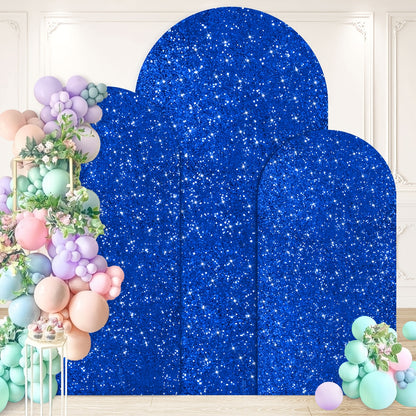 Sequins Wedding Arch Cover Set of 3 Sizes 4ft 5ft 6ft Metallic Spandex Arch Backdrop Cover Payette Glitter Arch Stand Cover for Wedding Birthday Party Decoration