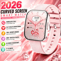 Pink Curved Screen Watch