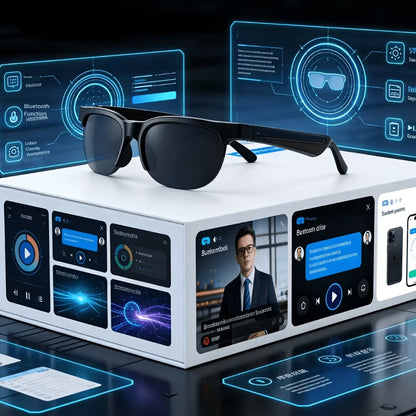 AI Translator Smart Glasses with Real-Time Simultaneous Translation, Photochromic Lenses, Built-In Wireless Earphones, HD Calls & Music – Wearable AI Eyewear for Men & Women
