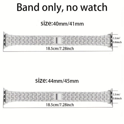 Rhinestone Diamond Bling Apple Watch Band for Women Girls – Five-Point Diamond Double-Row Crystal Strap Compatible with Apple Watch Ultra 2 Series 10 9 8 7 6 5 4 3 2 1 SE 38 40 41 42 44 45 49mm Gift