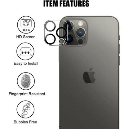 iPhone Screen Protector & Camera Lens Protector 8-Pack – 4 Tempered Glass Screen + 4 Camera Lens, HD Clear, Anti-Scratch, Bubble-Free, Compatible with iPhone 17 / 16 / 15 / 14 / 13 / 12 / 11 Pro Max