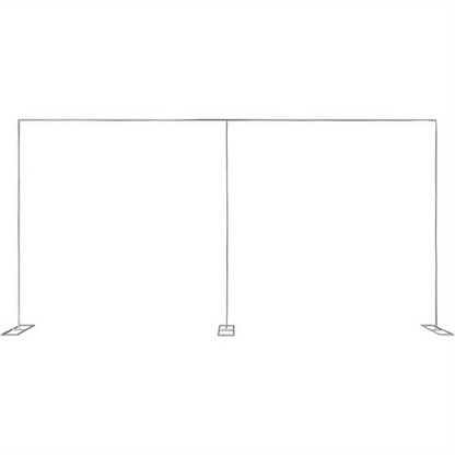 20x10 Ft Heavy Duty Backdrop Stand Pipe Kit with Weighted Stainless Steel Bases, 15-Pole Curtain Frame Drape Kit for Wedding Ceremony Party Photography Studio Trade Show Stage Event Backdrop