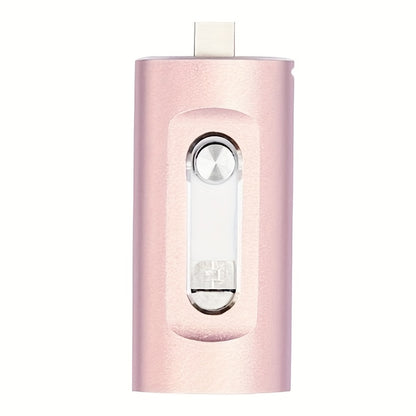 4-in-1 USB 3.0 Flash Drive 128GB 256GB for iPhone, Android, USB-C & PC – Ultra-Fast Data Transfer Thumb Drive Photo Stick Memory Stick with Lightning, Type-C, USB-A & Micro USB Ports