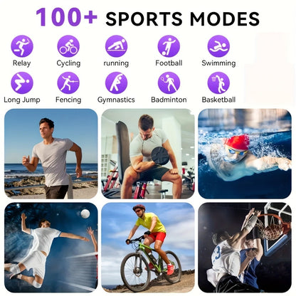 Flashlight Compass Outdoor Smartwatch for Men Waterproof 100+ Sport Modes Sleep Monitor Pedometer Calorie Tracker Rugged Hiking Camping Fitness Watch Compatible with iPhone – Black Pink Beige Orange