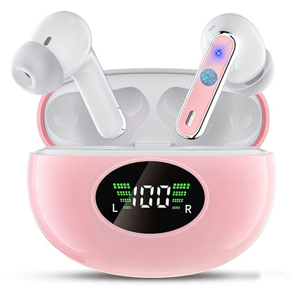 40H TWS Earbuds Bluetooth 5.4 LED Power Display Charging Case Deep Bass Noise Cancelling Mic True Wireless In-Ear Earphones Long Playtime