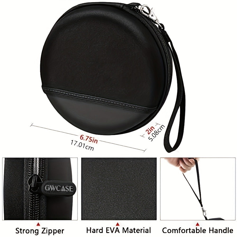 CD Player Carrying Case Shockproof Travel Organizer Bag – Fits GPX Soulcker ARAFUNA HOTT MONODEAL Disc Players, Holds Player Earphones Cables Accessories, Retro Music Gift for Commuters Students Language Learners