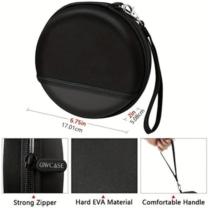 CD Player Carrying Case Shockproof Travel Organizer Bag – Fits GPX Soulcker ARAFUNA HOTT MONODEAL Disc Players, Holds Player Earphones Cables Accessories, Retro Music Gift for Commuters Students Language Learners