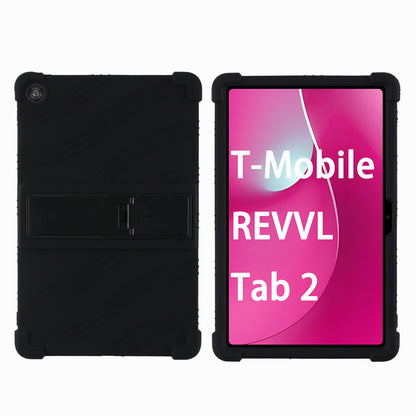T-Mobile Revvl Tab 2 Case 10.1 Inch Shockproof Soft Silicone Protective Cover Slim Flexible TPU Shell Full Body Protection Anti-Scratch for Revvl Tab 2 Black Blue Rose Red