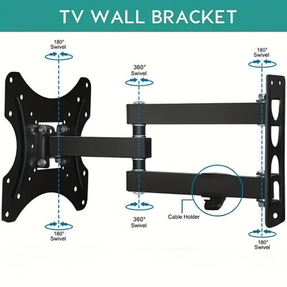 Tilt Swivel TV Wall Mount 22-60 Inch – Iron Construction, Multi-Angle Adjustment, Universal Fit for Samsung LG Sony TCL Vizio LED LCD Flat Screen TVs, Easy Installation
