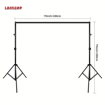Backdrop Stand 7x7ft Adjustable Background Stand for Photography Photo Booth Party Projector Screen Streaming Portraits Photobooth Props