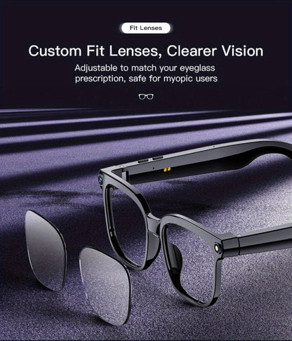 AI Camera Glasses 4K Recording & Real-Time Translation – 163 Languages, 8MP Wide-Angle FPV, 4GB Storage, Wireless Smart Glasses for Travel & Driving