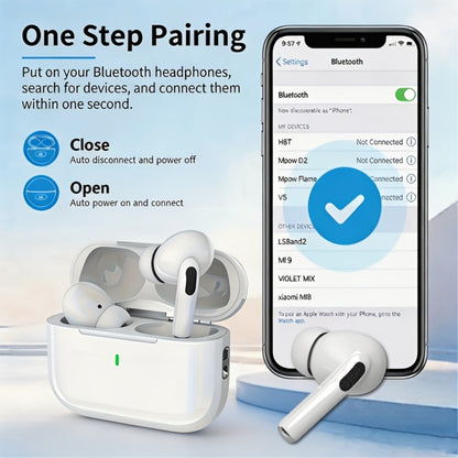 3-in-1 Wireless Earbuds Standard Translation Screen Model In-Ear Earphones Charging Case HD Calling Long Battery Life Ergonomic Compact Lightweight for Learning Study Travel Daily Use