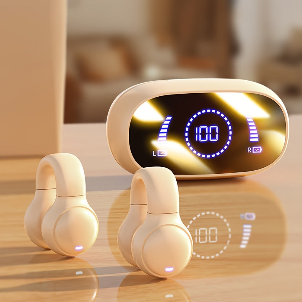 Open-Ear AI Translation Earbuds 144 Languages Real-Time Translator, Wireless Translator Headphones USB-C Charging, Compatible with Tablet & Smartphone, for Travel Business International Communication