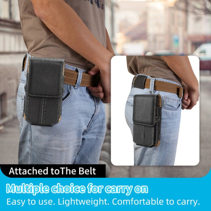 Phone Holster Belt Clip PU Leather Universal Waist Pouch 5.2–7.2 Inch – Vertical Carry Case with Metal Clip & Belt Loop for iPhone 16 15 14 13 12 11 Pro Max Plus, Samsung Galaxy S25 S24 Ultra A Series