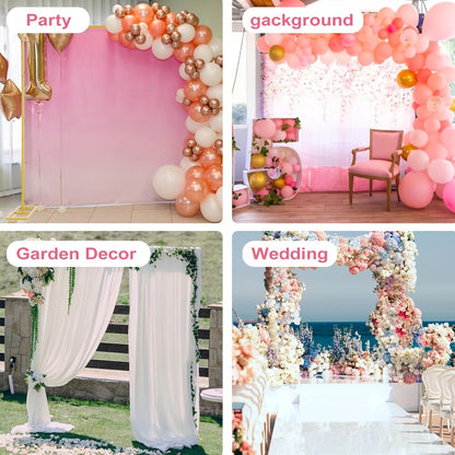 Premium Square Backdrop Support Stand | Flexible Portable Rectangular Metal Frame for Wedding Ceremony, Birthday Party, Photo Booth Background, Garden Arch & Event Decoration