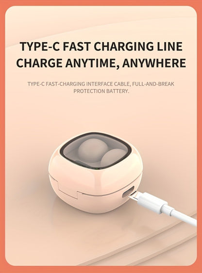 HiFi Touch Control Wireless Earbuds, Ultra-Small In-Ear Headphones with LED Charging Case & Built-In Mic, Stereo Sound, Fitness Running Sleep Work Travel Earphones Compatible with iOS & Android