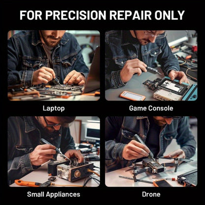 180-in-1 Electric Screwdriver Set with 160 Magnetic Bits, 3 Torque Settings Cordless Repair Kit for iPhone MacBook Laptop Camera Watch Tablet Game Console