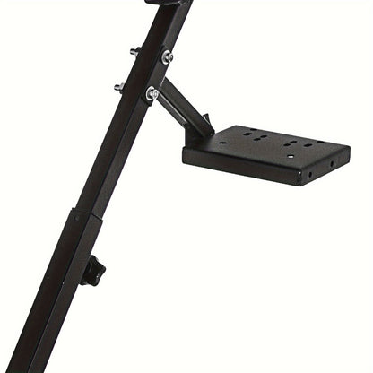 Racing Wheel Stand Height Adjustable 22"-30" Steel Driving Simulator Cockpit – Compatible with Logitech G25 G27 G29 G920, Thrustmaster T300RS TX T500RS & All Fanatec Wheels, Includes Gear Shifter Mount