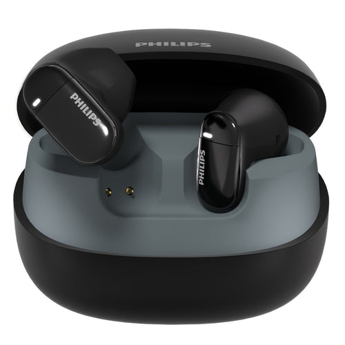 Philips TAT2169 True Wireless Earbuds, LED Power Display, Stereo In-Ear Headphones with Mic for Calls, Large Capacity Charging Case - Compatible with All Smartphones
