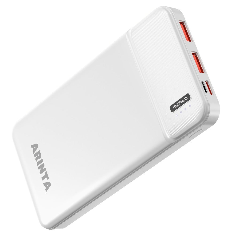 10000mAh Slim Power Bank PD 22.5W Super Fast Charging – Dual USB-A Output, 20W USB-C Input/Output, Lightweight Travel Portable Charger for Smartphones, Tablets & Heated Clothes, Gift for Men & Women