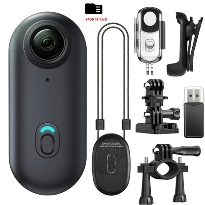 Thumb Action Camera 4K 1080P Mini Sports Camera, Auto Exposure, 800mAh Rechargeable Battery, TF Card Compatible, Compact Wearable Cam for Cycling Hiking Vlogging Outdoor Sports