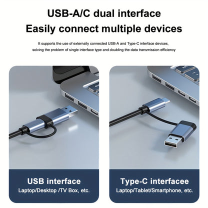 USB-C Hub Multiport Adapter with Audio Output, USB 3.0, USB 2.0, SD & TF Card Reader – Multi-Port Docking Station Splitter for MacBook Pro, Laptop, PC, Plug & Play