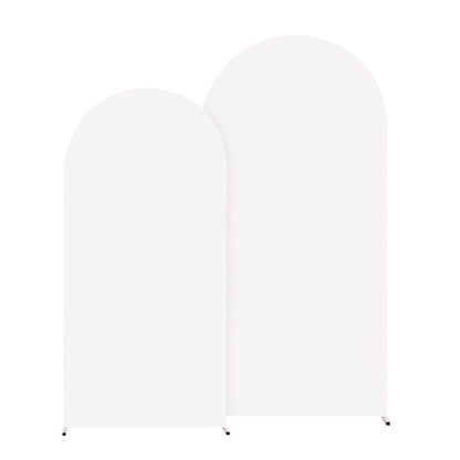 Wedding Arch Cover 2pcs Stretchable Wrinkle-Free Polyester Tight-Fit Arch Banner Covers with Zipper for Wedding Ceremony Birthday Gender Reveal Bridal Shower Graduation Party Decor