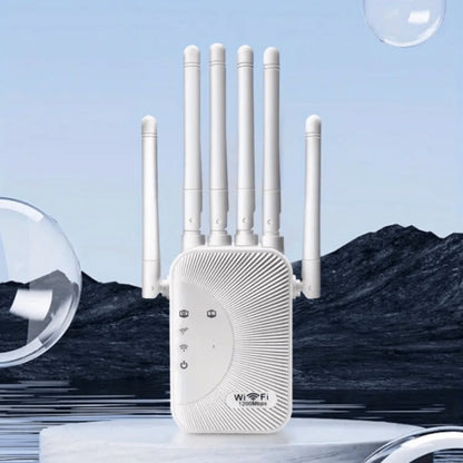Ourlife WiFi Extender 11000 Sq Ft 6-Antenna 360° - 2.4GHz Signal Enhancer with Ethernet Port, Plug and Play, for Home Shopping Mall Coffee Shop Hotel Large Area Coverage