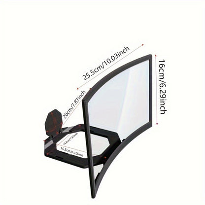 Screen Magnifier for Phone 12 Inch HD Curved Lens – 1:1 No-Distortion Enlarger, Foldable Portable Stand, Eye Protection for Movies Video Calls, Universal Smartphone Amplifier, Gift for Seniors Students