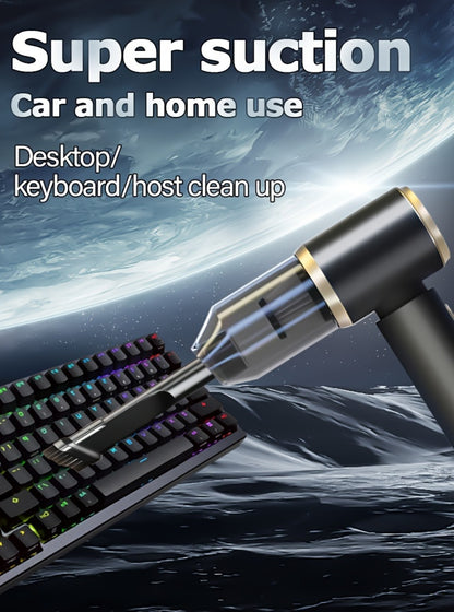 2-in-1 Wireless Handheld Vacuum Cleaner Blow & Suction with Upgraded Aluminum Fan, Multiple Attachments – Cordless Portable Vacuum for Computer, Car, Home, Office & Pet Hair, Ready to Use Out of Box