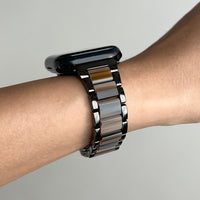 metallic black + gradient brown