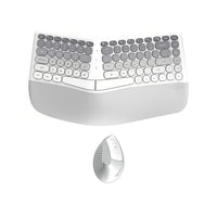 Gray gradient ergonomic keyboard and mouse set