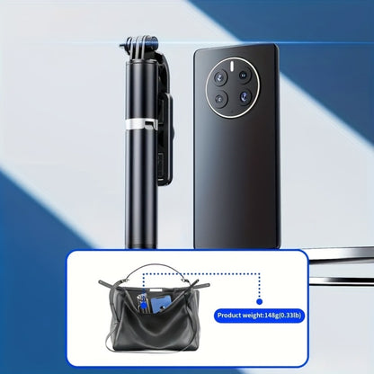 Portable Selfie Stick Tripod 40 Inch Floor Stand with Wireless Remote & Anti-Shake Base – Extendable Compact Phone Tripod for Travel Vlogging, TikTok Live, Outdoor Filming, iPhone & Android