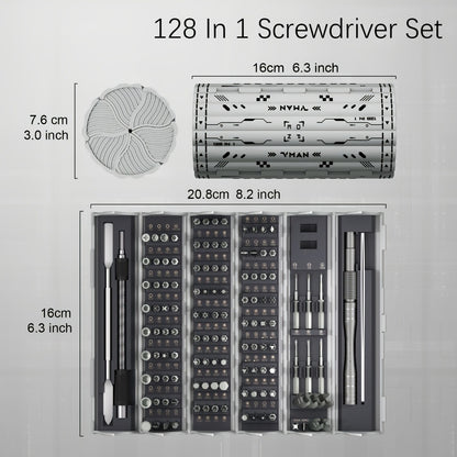 Precision Screwdriver Set 128/180 in 1, Magnetic Professional Repair Tool Kit for MacBook Laptop iPhone Xbox Game Console Tablet, Electric & Manual Versions Available