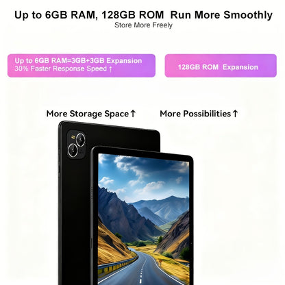 4G LTE Tablet 10.1 Inch Android 13 6GB RAM 128GB Dual SIM Dual-Band WiFi 13MP Camera Type-C 2-in-1 Tablet PC with Keyboard Mouse & Stylus Unlocked Cellular Tablet – Black & Pink