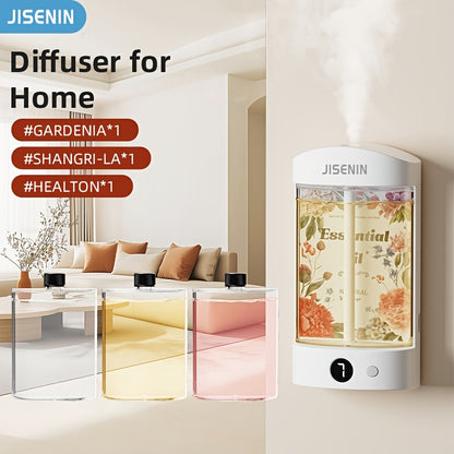 Mini Aroma Diffuser & Humidifier 2-in-1 Portable USB Rechargeable – 7-Level Timer, Silent Operation, LED Display, Auto Shut-Off, Essential Oil Bundles for Home Car Office Travel