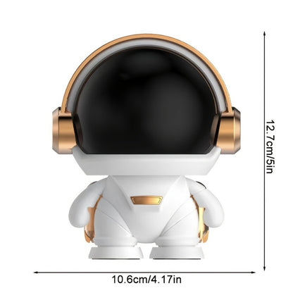 Cute Astronaut Wireless Speaker with LED Light, Portable Bluetooth Mini Speaker with Stereo Sound, USB Rechargeable Desktop Decoration Speaker for Home, Office & Party – Unique Birthday Gift for Kids, Teens & Adults