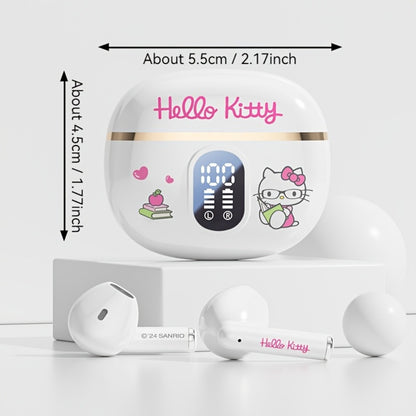 Sanrio Hello Kitty Kuromi Cinnamoroll Bluetooth Earbuds Cute Wireless Earphones 3 Styles Power Display Gaming Earbuds Easy to Carry for Daily Exercise Study Outdoor Holiday Birthday Gift