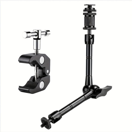 Magic Arm 11 Inch Friction Articulating with Super Clamp – Camera Arm for DSLR, LCD Monitor, LED Light, Photo Studio, Streaming & Outdoor Camping Fishing Mount