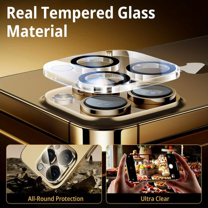 9H Tempered Glass Screen Protector for iPhone 8-Pack with Alignment Tool – 4 Screen + 4 Camera Lens, HD Clear, Bubble-Free, Case Compatible, iPhone 16 Pro Max / 15 / 14 / 13 / 12 / 11 Series