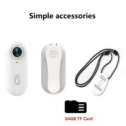 Thumb Action Camera 4K 1080P Mini Sports Camera, Auto Exposure, 800mAh Rechargeable Battery, TF Card Compatible, Compact Wearable Cam for Cycling Hiking Vlogging Outdoor Sports