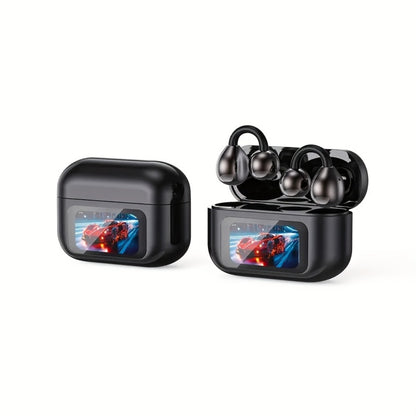 PAVUN AI Translation Headphones with HD LCD Screen, 150+ Languages Bluetooth 6.0 Wireless 8H Battery, Smart Display Earphones for Sports Gaming Travel Business International Communication
