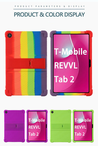 T-Mobile Revvl Tab 2 Case 10.1 Inch Shockproof Soft Silicone Protective Cover Slim Flexible TPU Shell Full Body Protection Anti-Scratch for Revvl Tab 2 Black Blue Rose Red