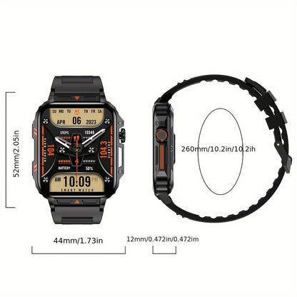 Bluetooth Calling Smartwatch for Men SENBONO L81B 1.95 Inch 340mAh Battery 100+ Sport Modes Step Calorie Distance Tracker Weather Alerts FitCloudPro – Black
