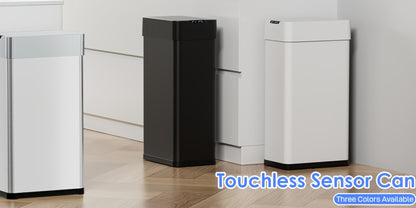 Touchless Trash Can with Motion Sensor 18.5 Gallon 60L – Soft-Close Lid | Brushed Stainless Steel | Bag Holder | Low Battery Alert | Hands-Free Smart Garbage Bin for Kitchen Office Bedroom RV
