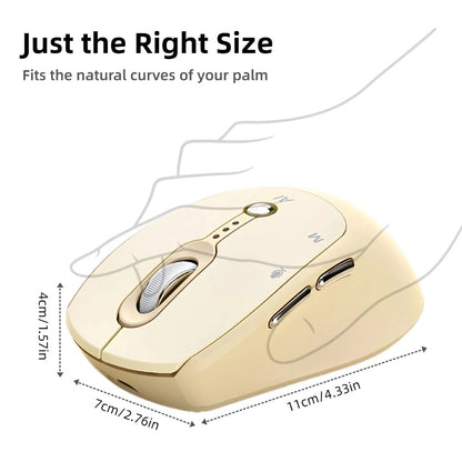 AI Voice Input Wireless Mouse with Real-Time Translation & Auto Writing – PPT Assistant, Dual Mode Bluetooth + 2.4G Rechargeable Smart Mouse with Battery Indicator for Laptop, Tablet, PC & Mac | Smart Office & Study Tool