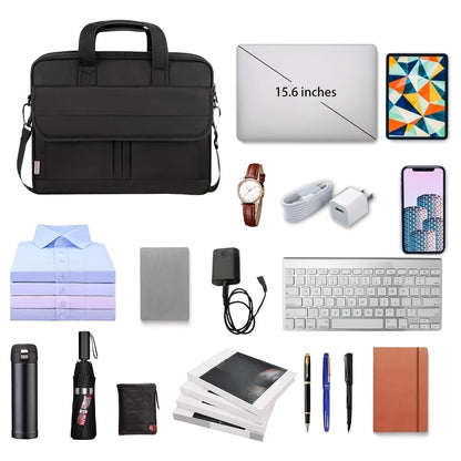 15.6 Inch Laptop Bag Business Messenger Briefcase – Multi-Compartment Shoulder Bag with Removable Strap, Luggage Sleeve, Foam-Padded Laptop Sleeve, Perfect Gift for Men & Women Professionals & Travelers