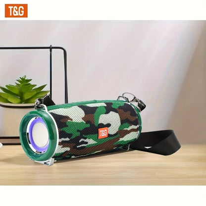 TG192 IPX4 Waterproof Portable Bluetooth Speaker Outdoor 2400mAh Rechargeable Wireless Speaker Color-Changing LED Breathing Light for Camping Picnic Party School Sports Family