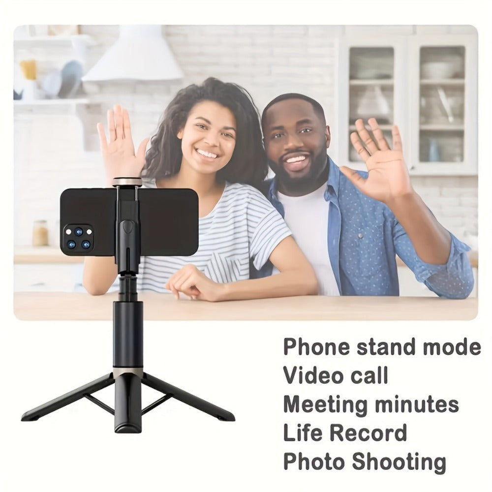 68 Inch Live Streaming Tripod Floor Standing with Wireless Remote – Retractable Selfie Stick, 360° Rotation, Anti-Shake Stable Phone Stand for Travel Vlogs, Outdoor Streaming, iPhone & Android